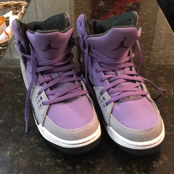 purple gray jordans